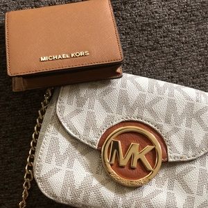 Michael Kors wallet and crossbody set.